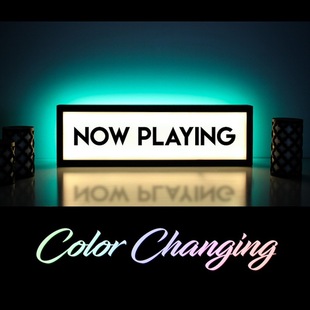 跨镜热卖 专业灯箱灯牌led灯生产NOW PLAYING灯箱广告牌夜灯