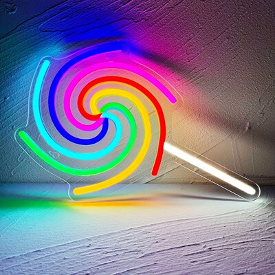 Lollipop棒棒糖甜心糖果甜蜜礼物派对聚会装饰发光灯牌霓虹灯