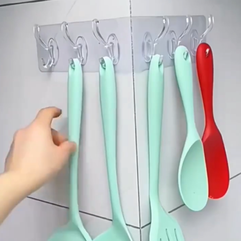 贴墙挂钩强力粘胶浴室免打孔排钩卫生间粘贴创意粘钩门后张贴衣钩