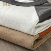 撞色拼接打底衫 320G重磅插肩长袖 t恤男春秋美式 宽松圆领纯棉卫衣