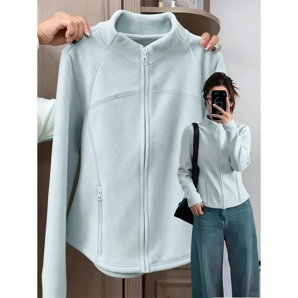 冲锋衣抓绒内胆女2025新款秋冬季摇粒绒外套修身羽绒服内搭加绒厚