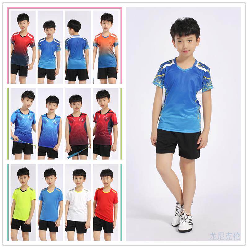 速干儿童夏羽毛球服套装运动队服排球小学生班级乒乓球衣裤男童女