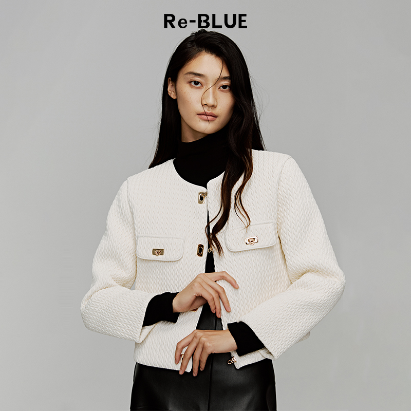 气质通勤小香风薄短外套