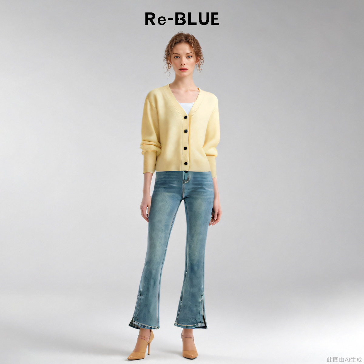 Re-BLUE轻奢优雅女装慵懒舒适短款羊毛针织开衫,女装/女士精品,毛针织衫,淘宝优惠券,粉丝福利购,淘宝优惠卷