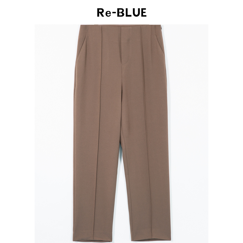 优雅简洁修身直筒西装裤