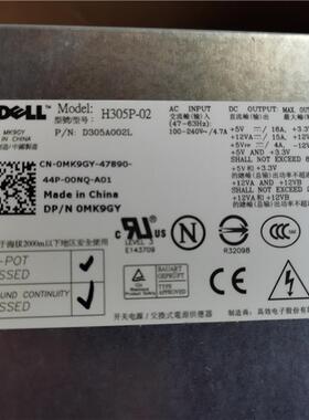 全新戴尔DELL H305P-02 MK9GY Optiplex760 780 960MT 305W电源