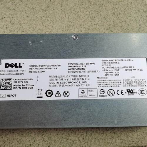 戴尔DELL  R310服务器电源L350E-S0 DPS-350AB-11 A  R109K T134K