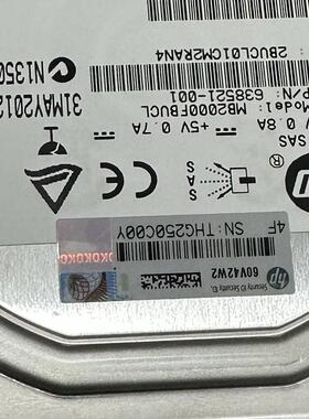 / 508010-001 2T SAS 7.2K 3.5寸 507616-B21 拆机原装硬盘