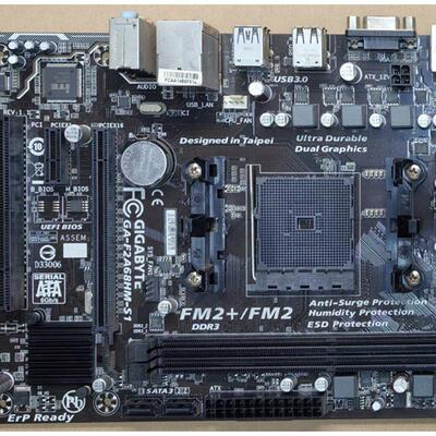 GIGABYTE技嘉FM2台机主板GA-F2A68HM-S1 F2A88XM-HD3 A68 A88小板