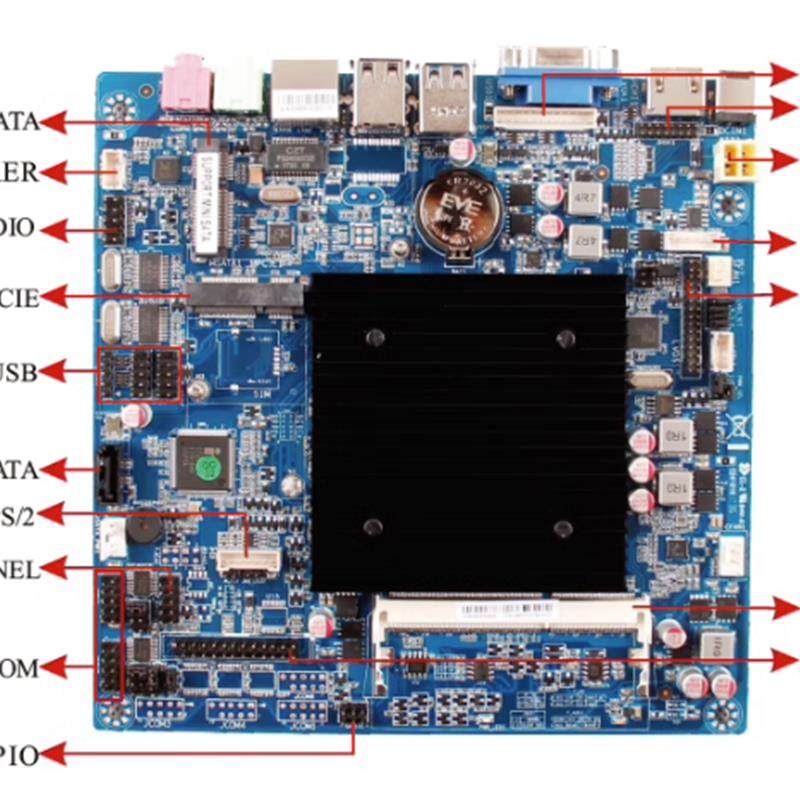J1800收银工控一体机主板ITX-J1800TE-2CD8 一体机收银机主板