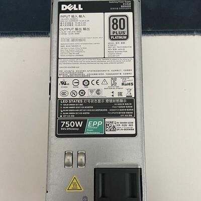 DELL R630 R730 R730XD 750W电源 G6W6K V1YJ6 HTRH4 D750E