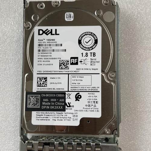 /DELL 1.8TB SAS10K 2.5 12GB服务器硬盘0JY57X ST1800MM0159