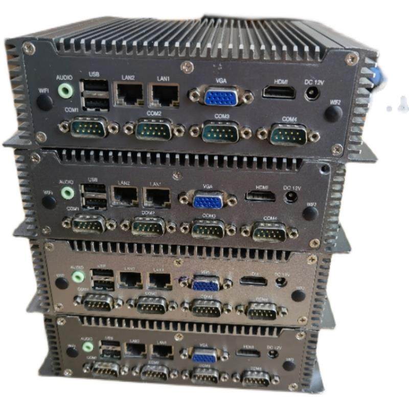 迷你嵌入式工控机 n2800无风扇主机存储柜主机6COM串口双网卡工控