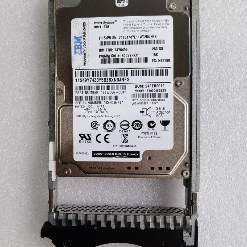 IBM 74Y6495 74Y6474 283GB 15K 2.5 RPM SAS P7小型机硬盘