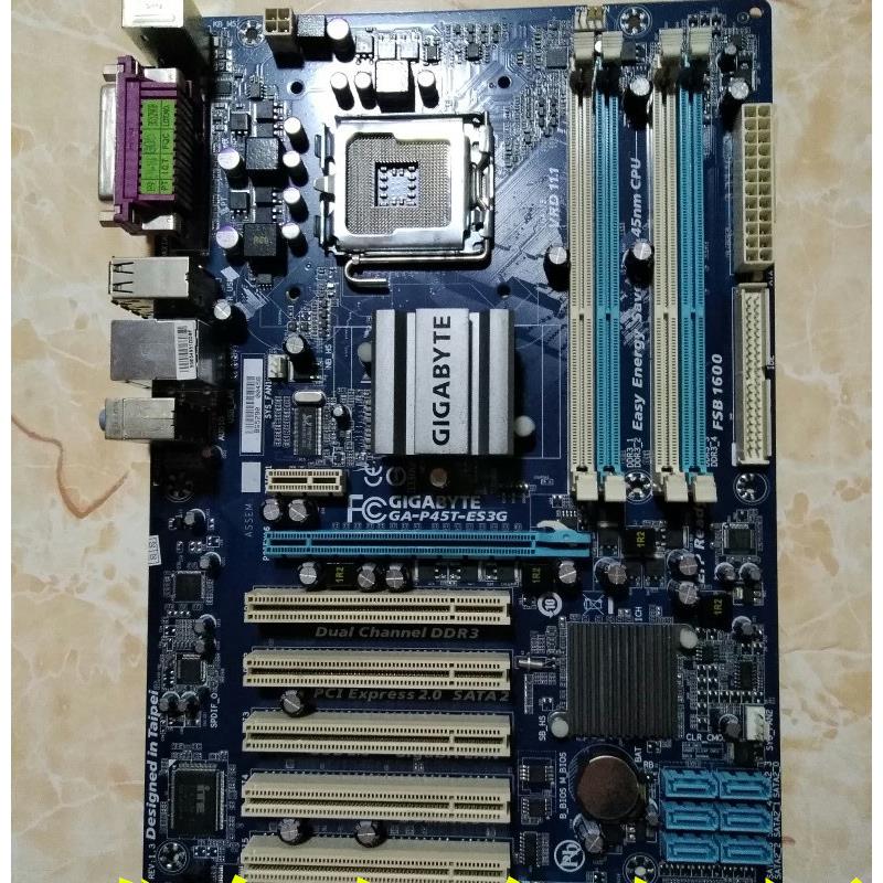 技嘉P45主板GA-P45T-ES3G主板775针5条PCI槽DDR3内存成色好 包好