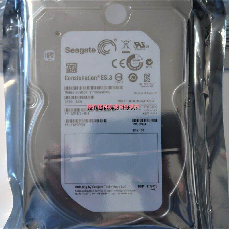 16006509 1TB SATA 7.2K 3.5寸 服务器硬盘 ST1000NM0033