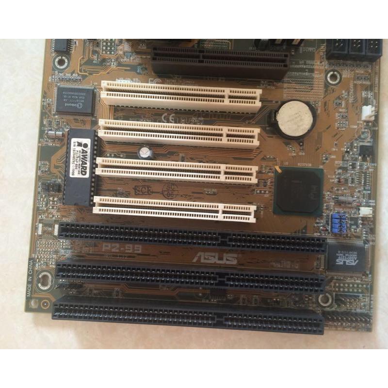 ASUS P2-99 3条 ISA 槽 工控 主板 配 CUP 和 内存 现货
