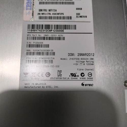 IBM DS8700 99Y1158 98Y1724 49Y7476 SSD 600G 3.5 硬盘