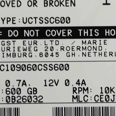 3282390-Q HDS HUS110 130 150 600G 10K 2.5 SAS 0B26032 6HGSSC