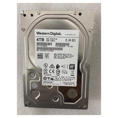 WD/西部数据 HUS726T4TAL5204 4T 3.5企业级SAS硬盘7.2k 256M 4TB