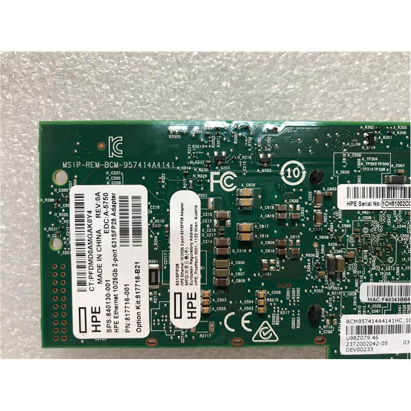 / 817718-B21 E 10/25Gb 2p  网卡  631SFP28 817716-001