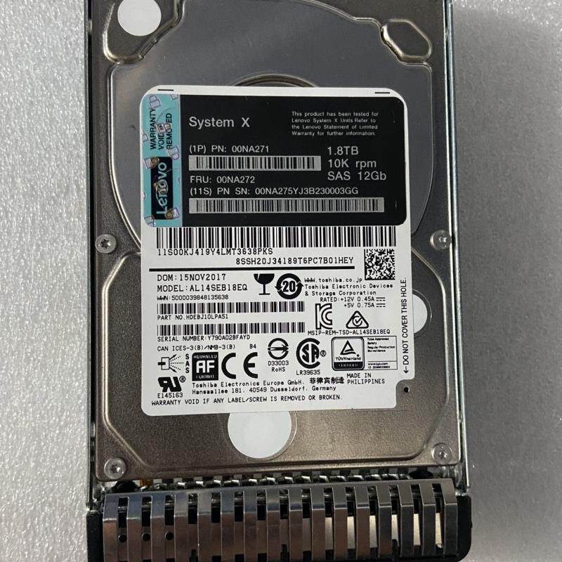 00NA271 00NA272 1.8T SAS12GB10K X3650M5 3850X6 硬盘
