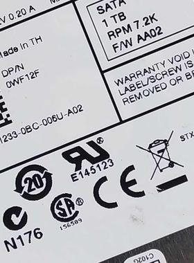 DELL/Seagate/希捷 ST91000640NS 1T SATA 2.5寸 0WF12F 现货