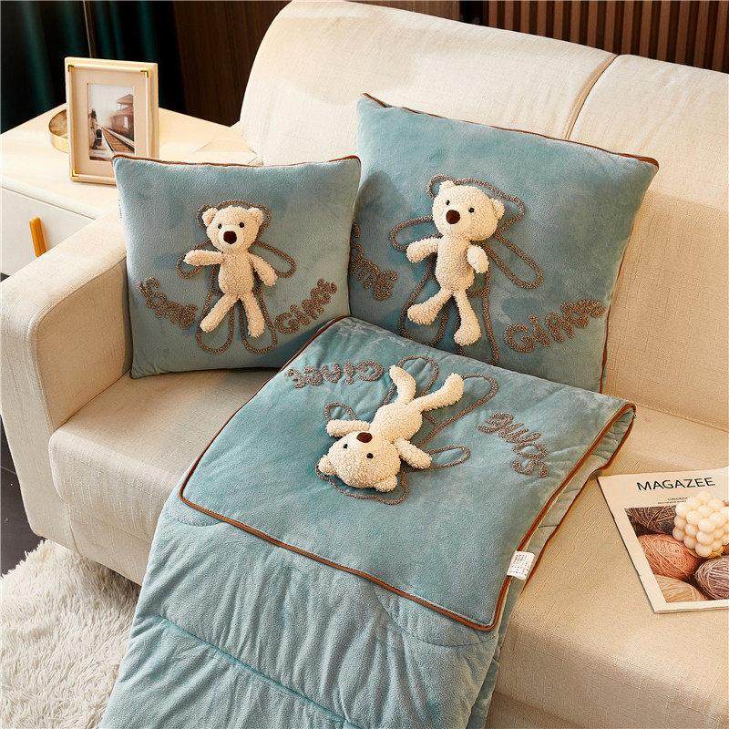 加厚抱枕被子两用二合一珊瑚绒毯办公室午睡枕头折叠被汽车用靠枕,居家布艺,抱枕被,淘宝优惠券,粉丝福利购,淘宝优惠卷