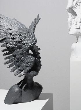 简约现代轻奢家居创意艺术人物雕塑摆件售楼处软装饰品样板房摆设