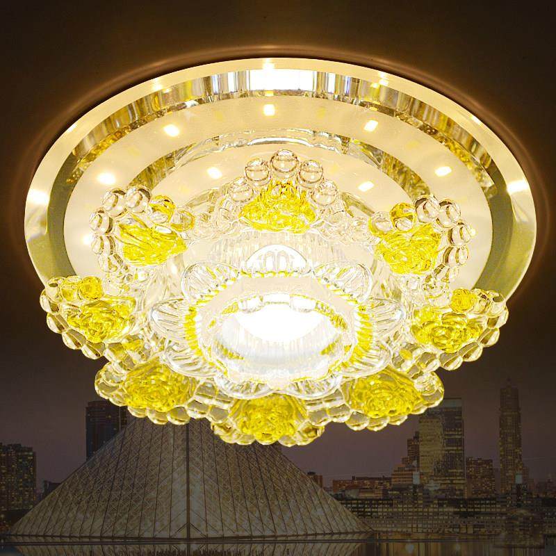 水晶创意暗装射灯led过道走廊灯玄关入户灯嵌入式天花灯明装筒灯,家装灯饰光源,明装射灯,淘宝优惠券,粉丝福利购,淘宝优惠卷