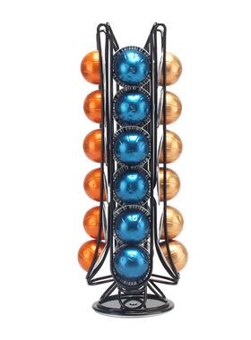 适用于雀巢可存24颗Vertuo咖啡胶囊收纳架铁艺旋转大号胶囊架子