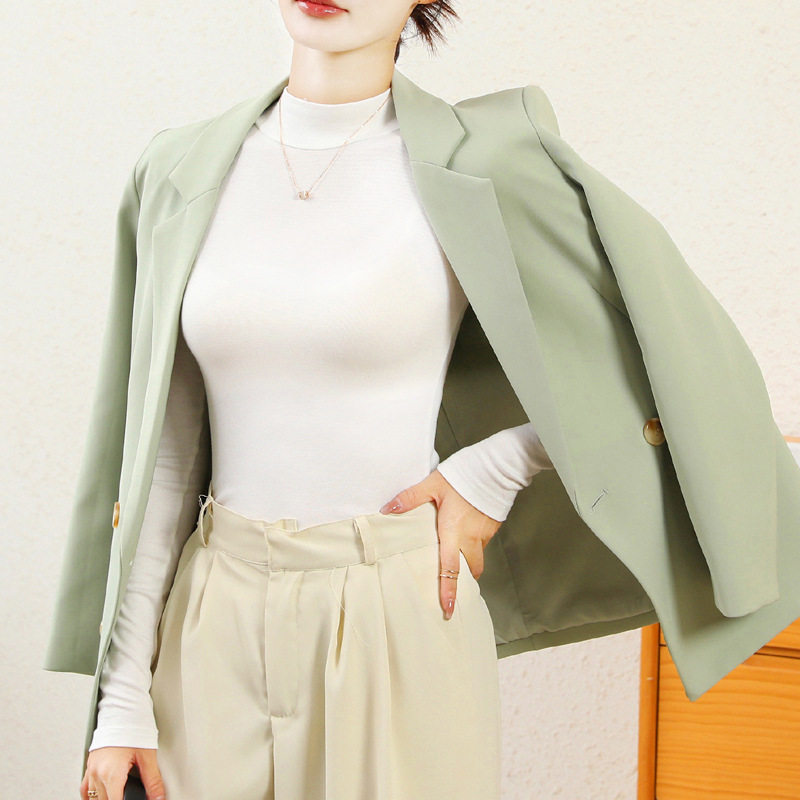 半高领打底衫女款秋季长袖秋冬洋气女修身薄款百搭显瘦上衣女装