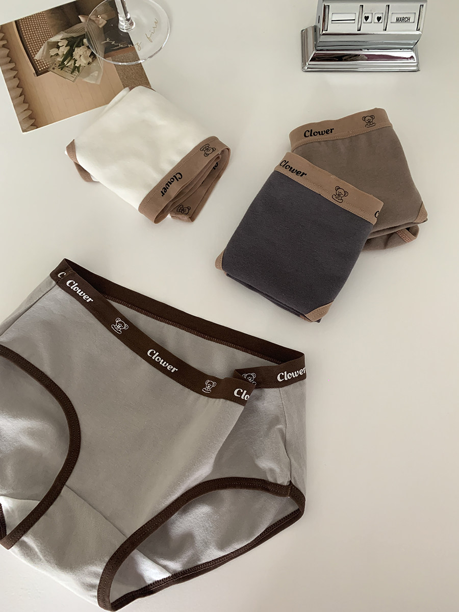 树懒少女字母印花纯棉内裤女生中腰全棉裆5A抗菌短裤薄款三角裤头,女士内衣/男士内衣/家居服,女三角裤,淘宝优惠券,粉丝福利购,淘宝优惠卷