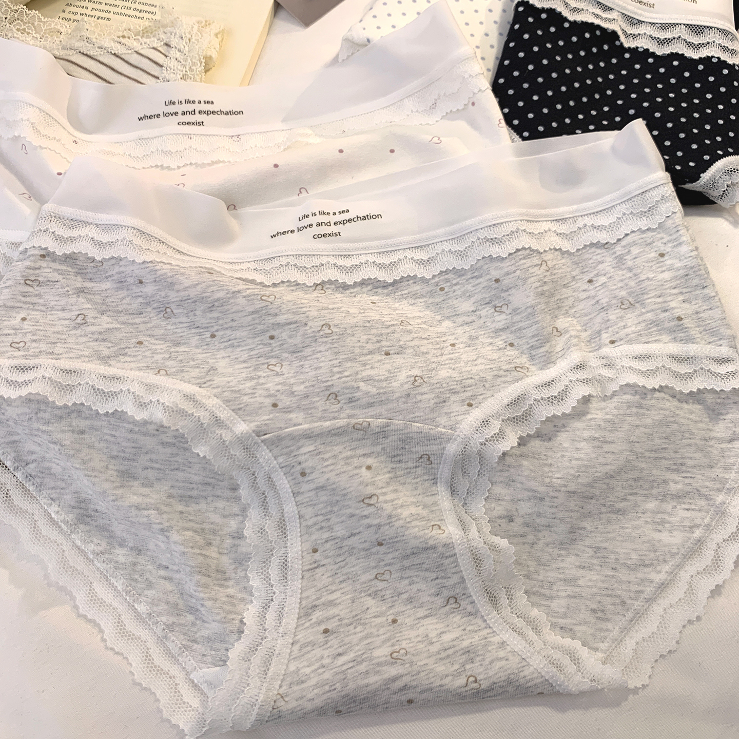 蕾丝内裤女抗菌三角裤纯棉学生