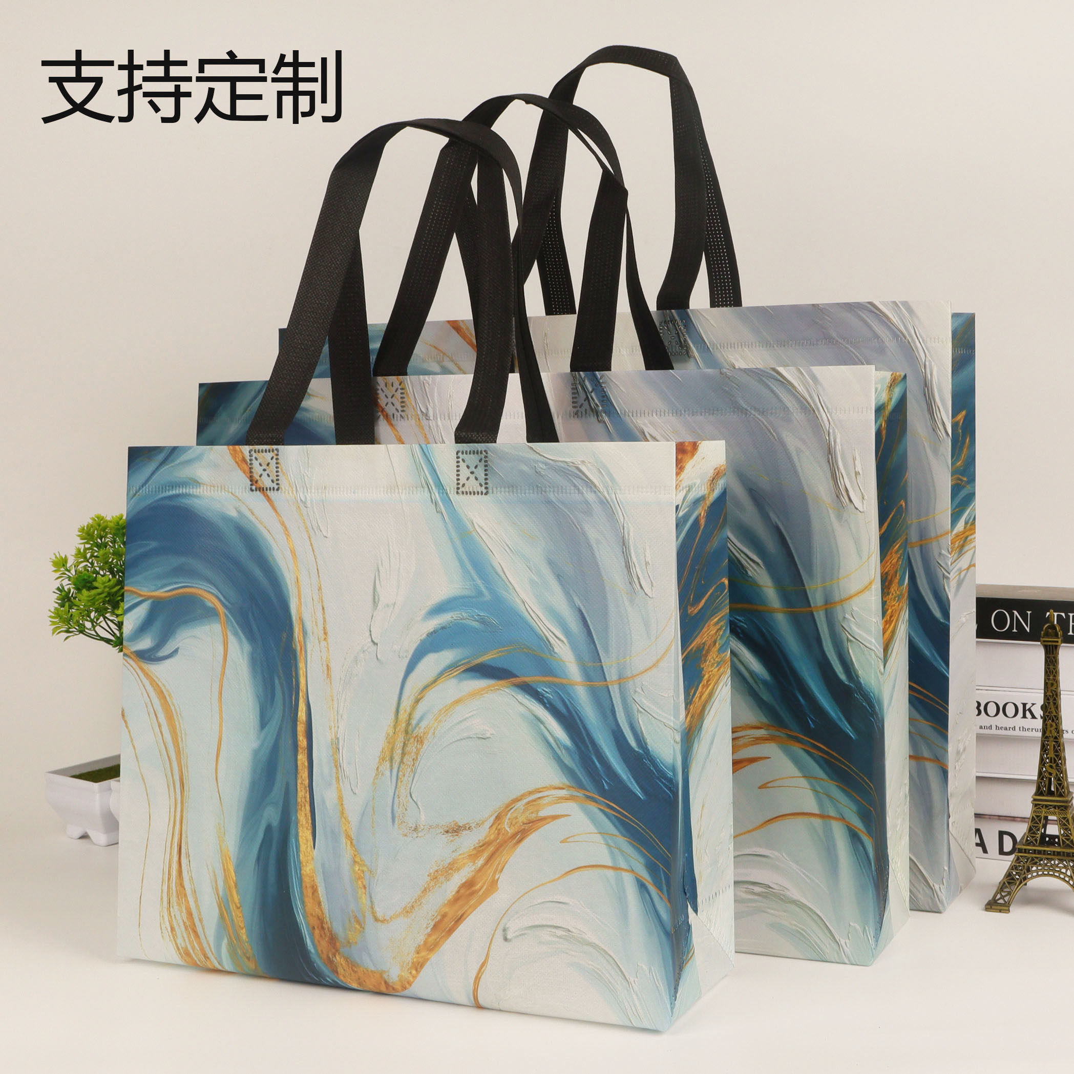 无纺布袋礼品袋覆膜无纺布服装店手提袋男女衣服购物袋鞋盒袋定制