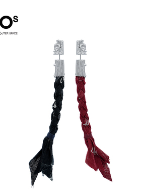 FOS 新款爆款 时尚感龙形国风 耳钉本命年红色耳环男女生情侣耳饰