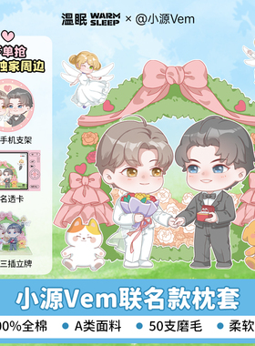 【小源Vem联名款】温眠双枕芯记忆棉舒颈源漫枕套