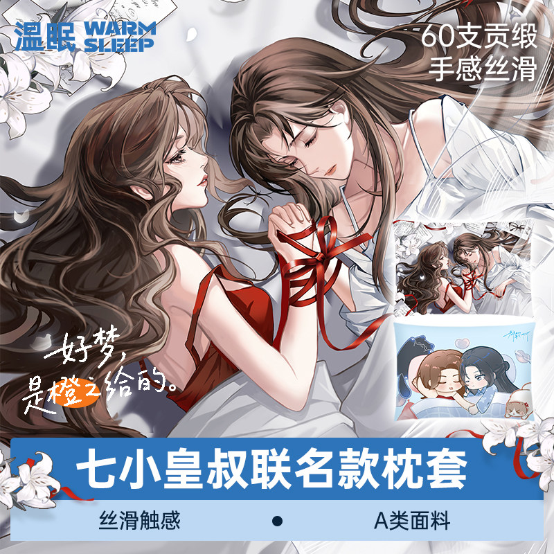 【七小皇叔联名款】温眠双芯枕记忆棉舒颈橙之枕套