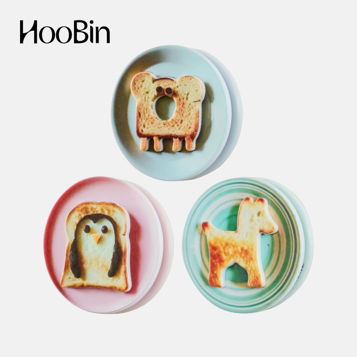 HooBin 烘焙系列磁吸手机支架 可爱动物小熊企鹅马 餐盘圆形立体,3C数码配件,手机支架/手机座,淘宝优惠券,粉丝福利购,淘宝优惠卷