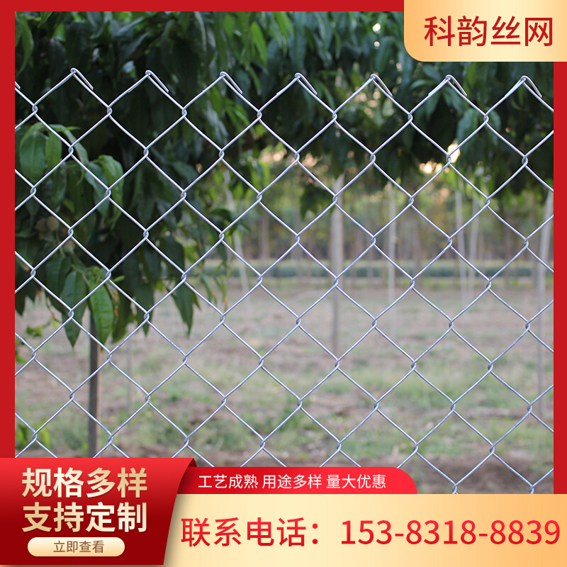 热镀锌钢丝网养殖勾花网果园围挡铁丝菱形网o鸡鸭牛羊狗防护铁丝