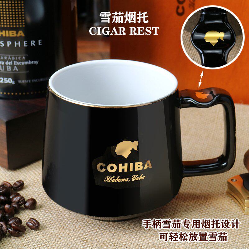 茄雪茄咖啡杯m龙男士马克杯雪茄礼品杯雪用茄会所专咖啡杯伴手杯