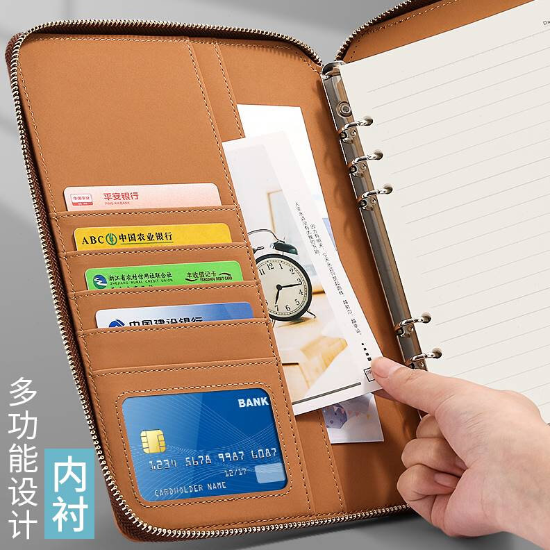 活页笔记本e子a5商C务简约记事B本大学生周计划本可拆卸加厚替换