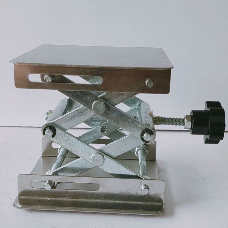 304不锈钢升降台 升降架 100/100/180mm实验室手e动升降台 可开票