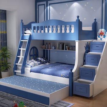 男童房家c具组合套装小孩学生青少年儿童房间小户型卧室床书桌衣j