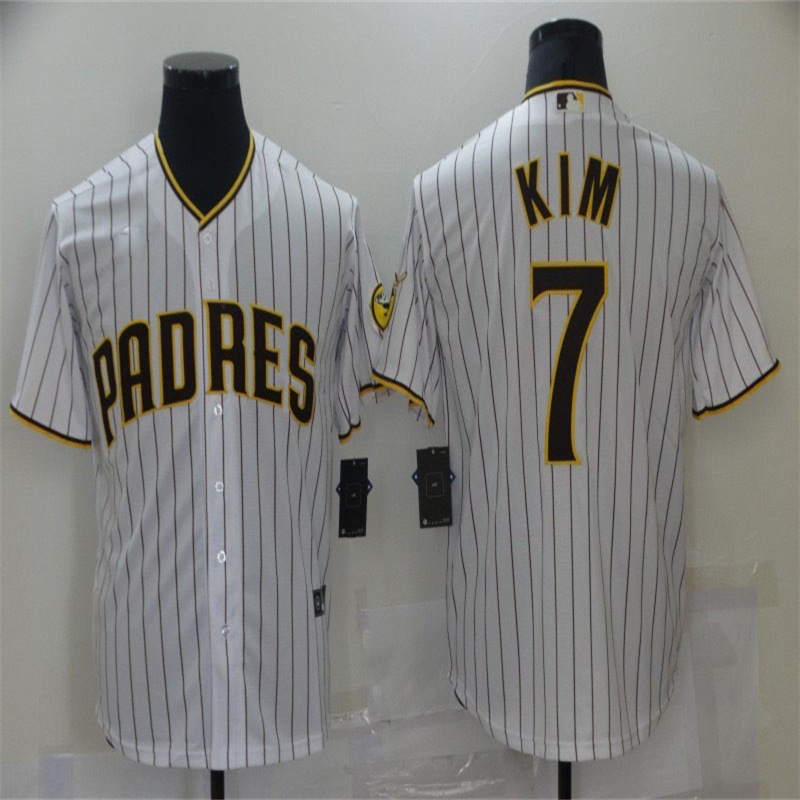 圣地亚哥教士队San Diego Padres男子7# KIM短袖刺绣棒球服球衣