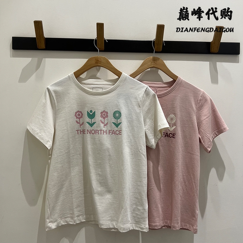 TheNorthFace北面25春夏款户外运动舒适纯棉印花短袖T恤女款8DCC