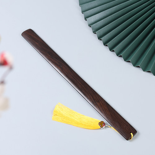 承善堂乌木老式戒尺国学摆件