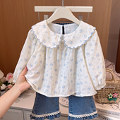 衬衣外穿女宝宝洋气卡通时尚 衬衫 印花上衣儿童衬 纯棉长袖 女童秋装