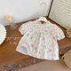 碎花衬衫 中小童上衣夏装 新款 T恤娃娃衫 儿童洋气短袖 女童纯棉夏季