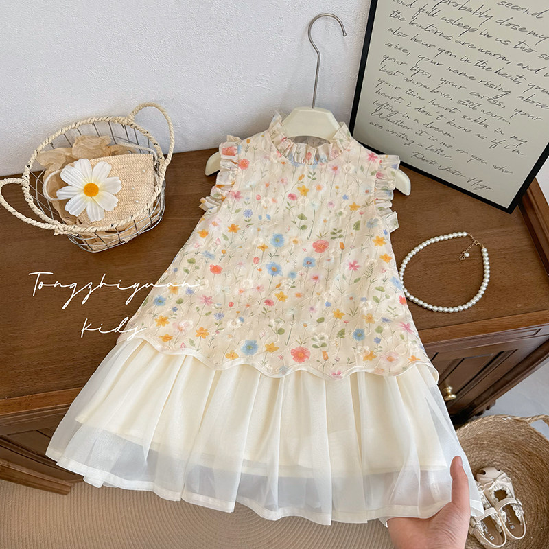 女童夏季新款莫奈花园碎花连衣裙女宝宝休闲款时尚洋气品质童装潮,童装/婴儿装/亲子装,连衣裙,淘宝优惠券,粉丝福利购,淘宝优惠卷